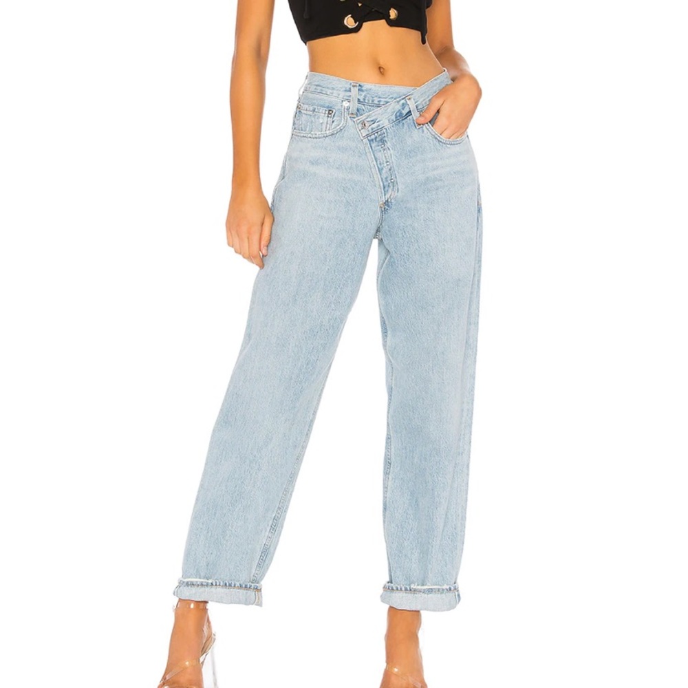 NWT Size 24 AGOLDE Criss Cross Upsized Jean in Suburbia